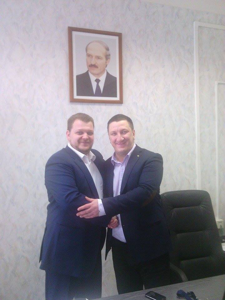 Сербін Олег з директором Наукової бібліотеки Білоруського національного університету Олексієм Скалабаном